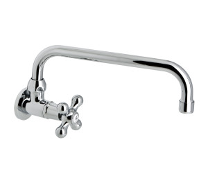 NEW REGENT Wall sink tap with tube spout 24 cm